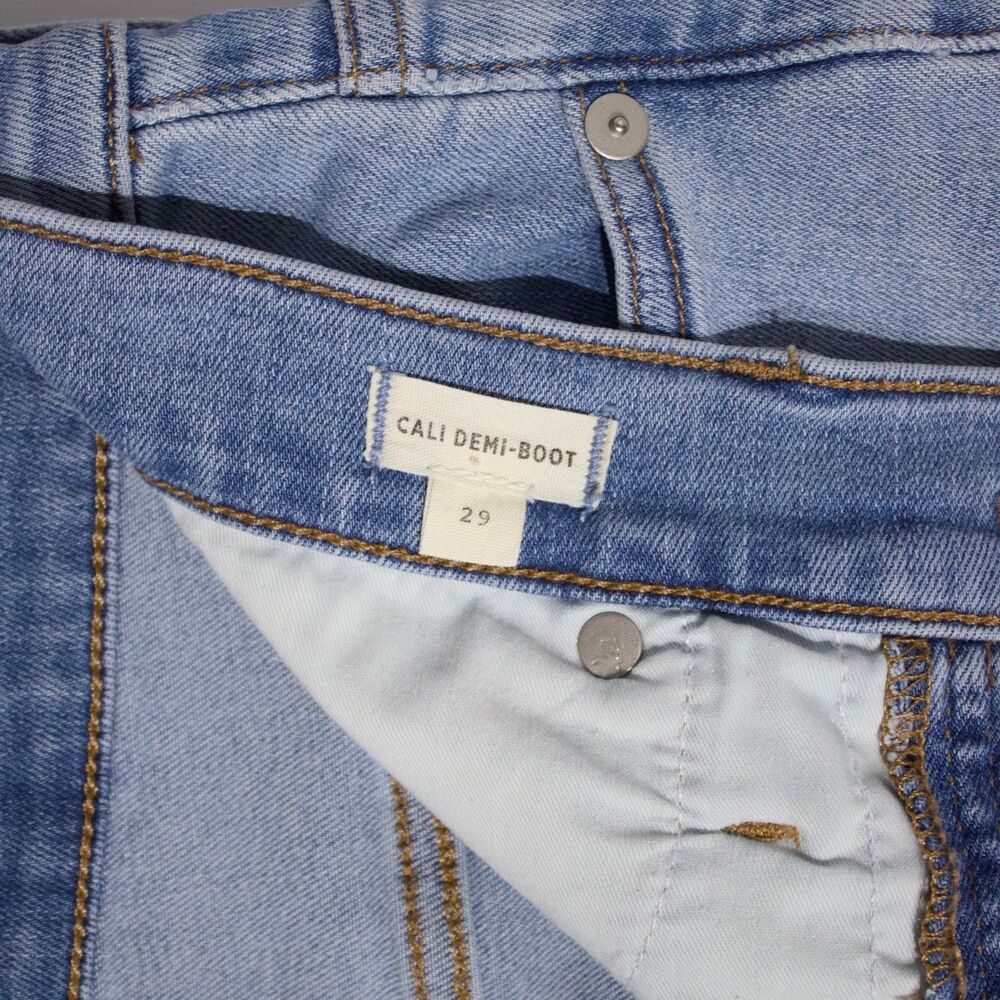 Madewell Cali Demi Boot 25" Crop High Waist Light Wash Jeans Women Size 29 (J1) - Picture 8 of 15